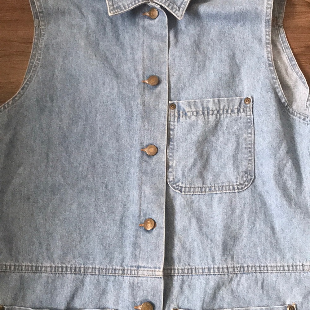 ⭐️90s Vintage blue jean vest or dress - Picture 6 of 13